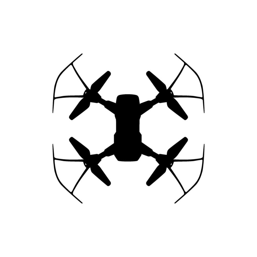 Drone Camera or UAV Silhouette, Flat Style, Can use for Art Illustration, Apps, Website, Pictogram, Logo Gram, or Graphic Design Element vector