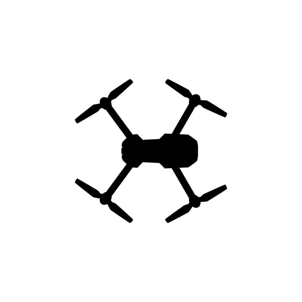 Drone Camera or UAV Silhouette, Flat Style, Can use for Art Illustration, Apps, Website, Pictogram, Logo Gram, or Graphic Design Element vector