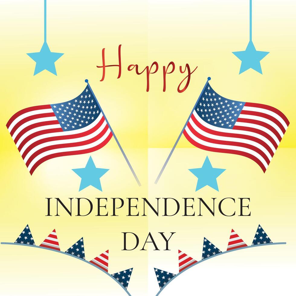 Happy Independence day poster, background design vector