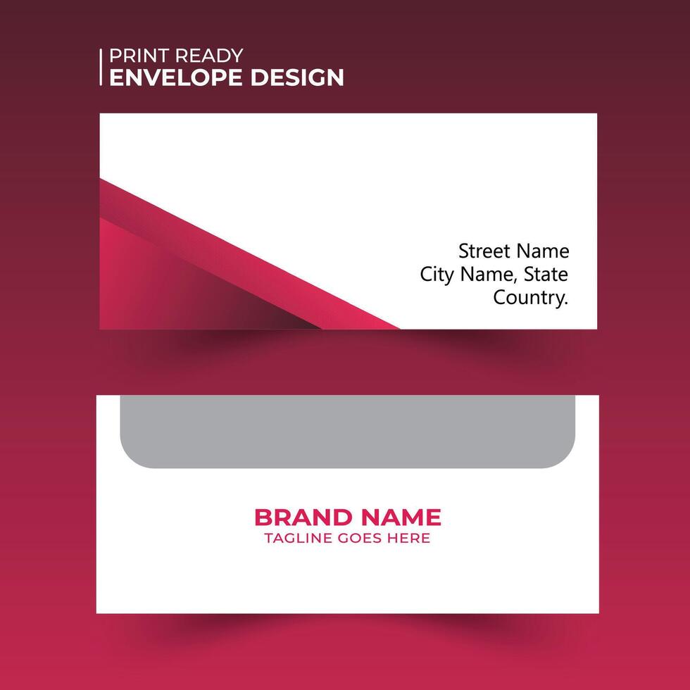 Envelope Pro modern envelope design Free Modern Official Envelope Design Template vector