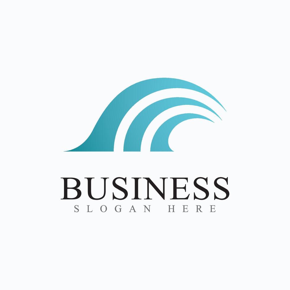 Water Wave Logo Template vector