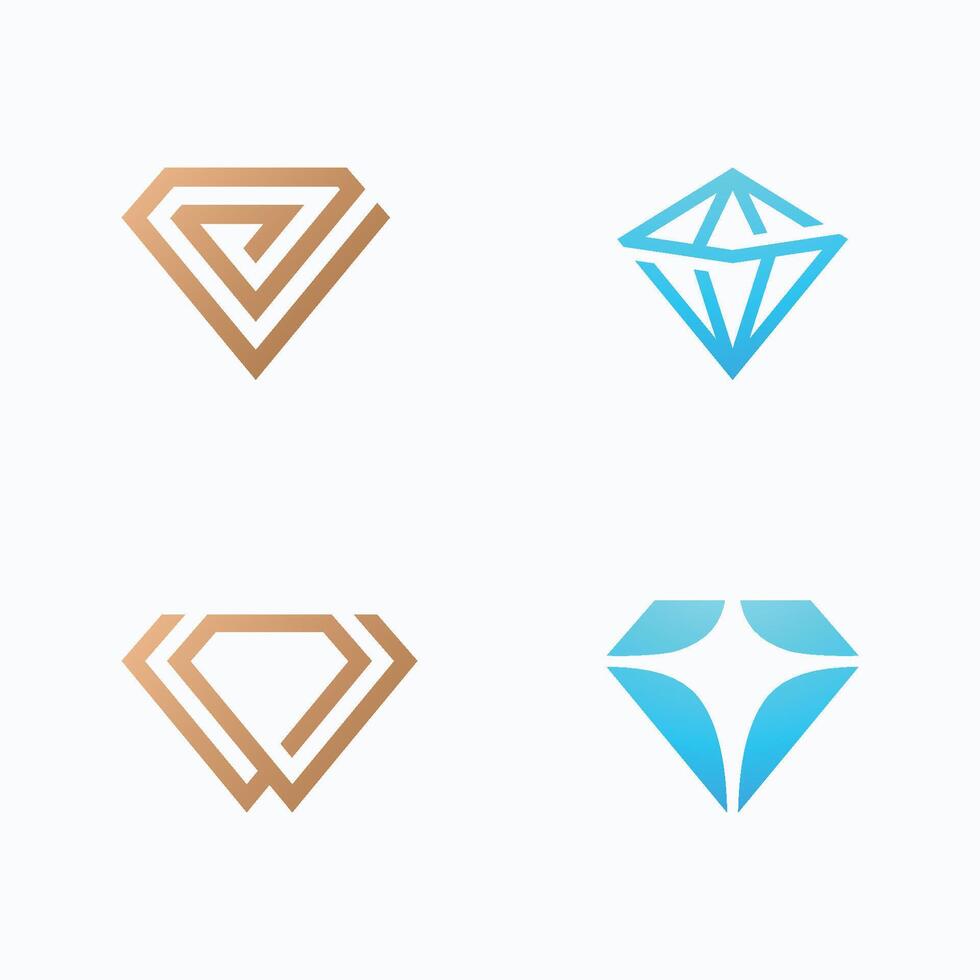 plantilla de diseño de icono de logotipo de diamante vector