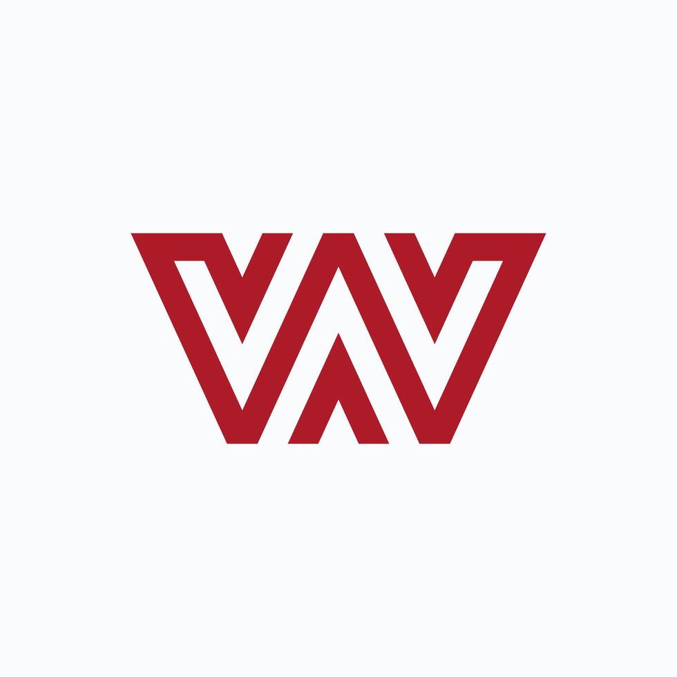 Initial letter W logo template vector