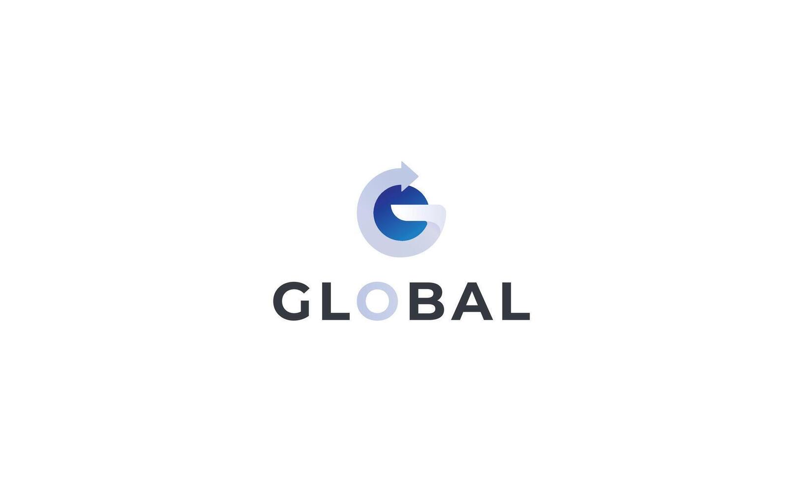 Letter G creative 3d global network connection speed motion logo vector