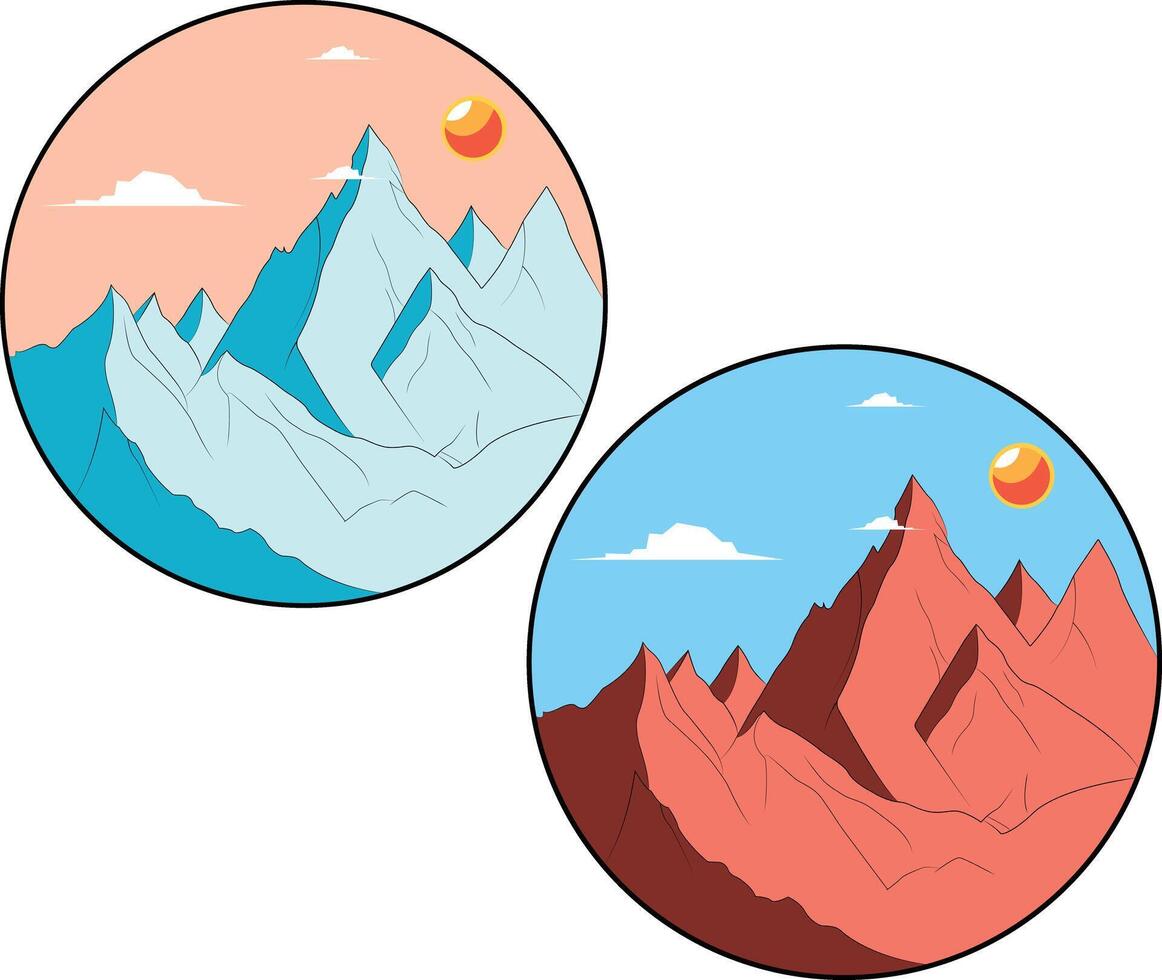 Mountain Art and Illustration vector
