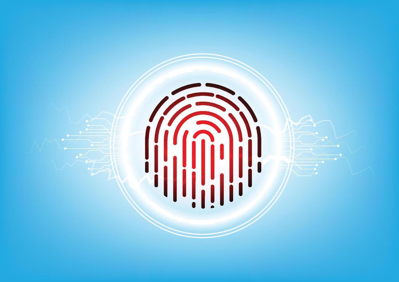 Technology fingerprint scanner security abstract background concept, abstract tech, Cloud computing, connect to network. Security cyber digital concept fingerprint scan vector