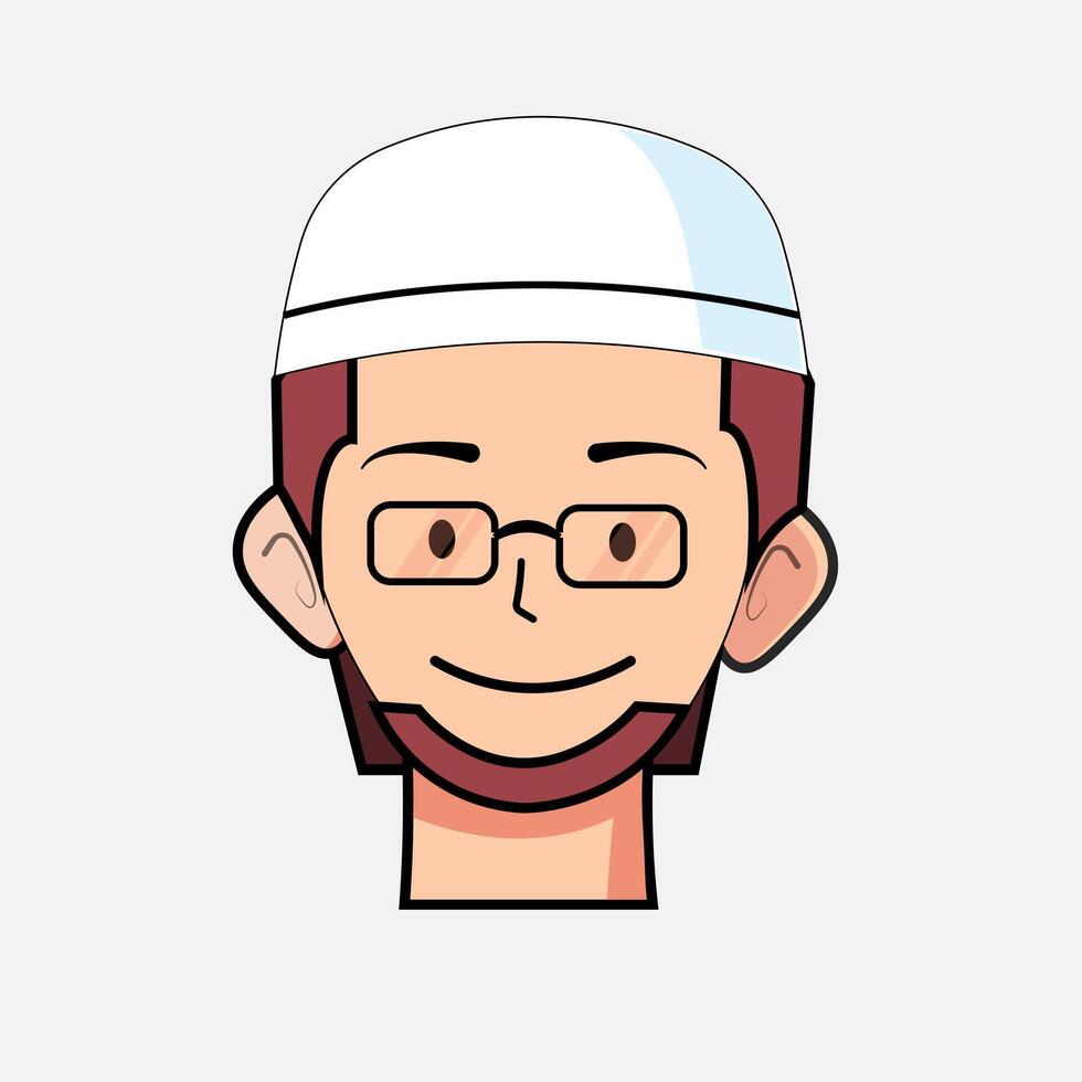 the character of a handsome Muslim vector