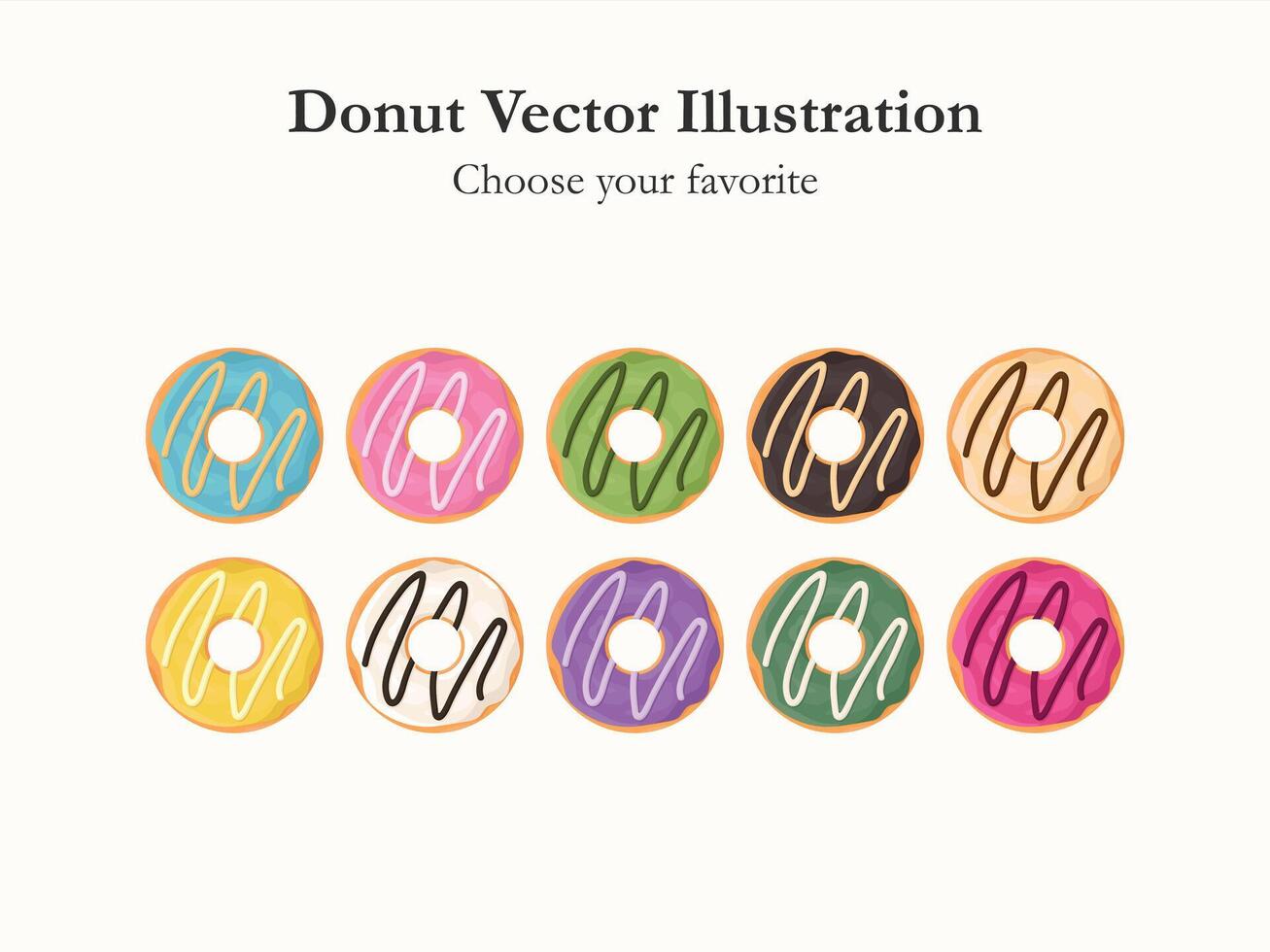 donut glaze cartoon pastry icon bakery menu illustration sugar baked dessert food summer eat vector