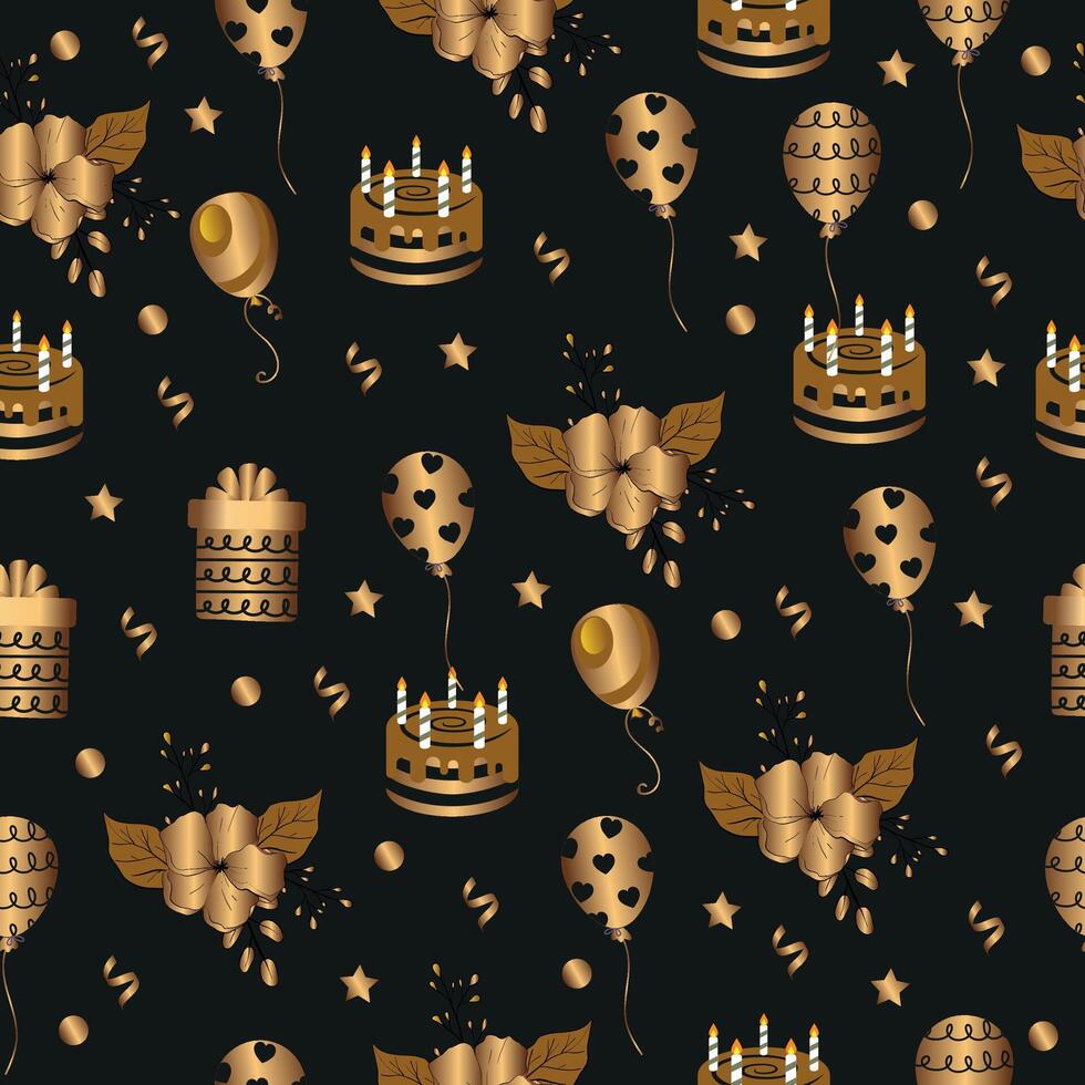 Birthday pattern design vector