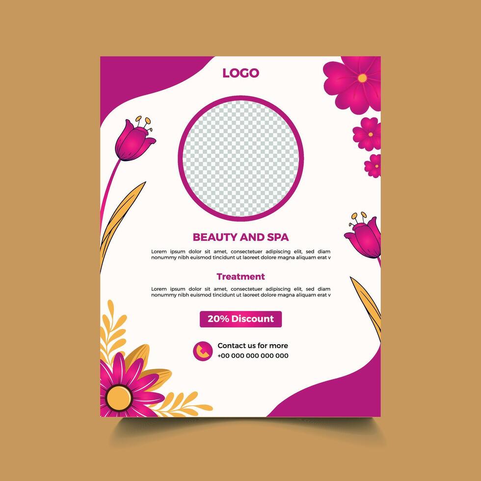 Beauty flyer design vector