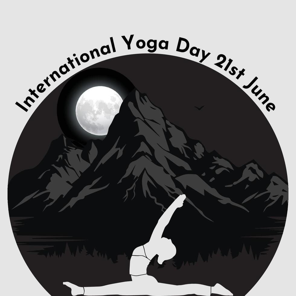 internacional yoga día 21 junio vector