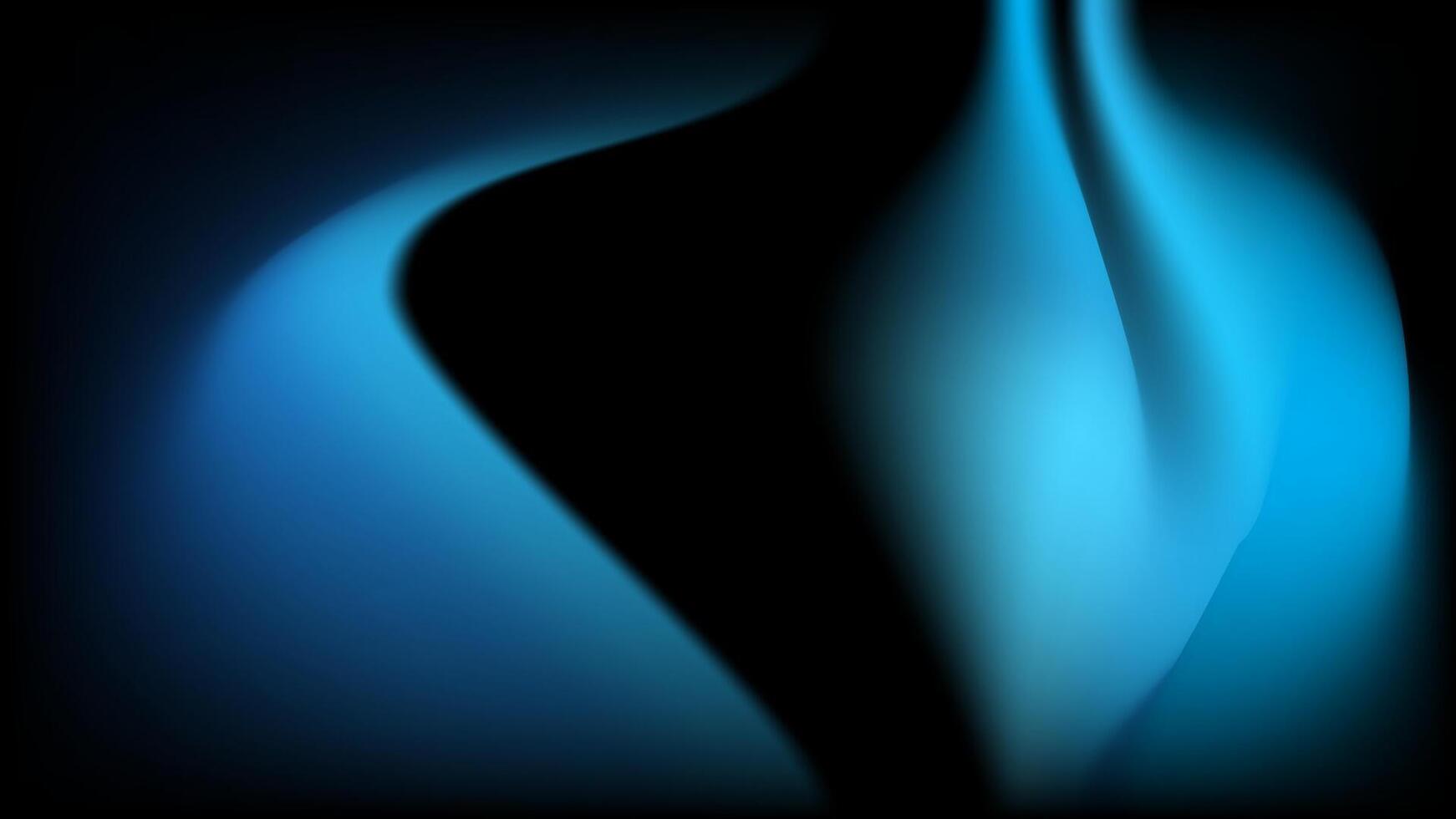 wavy blue and black color abstract background vector