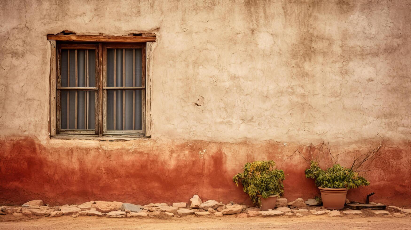 Weathered adobe mission photo