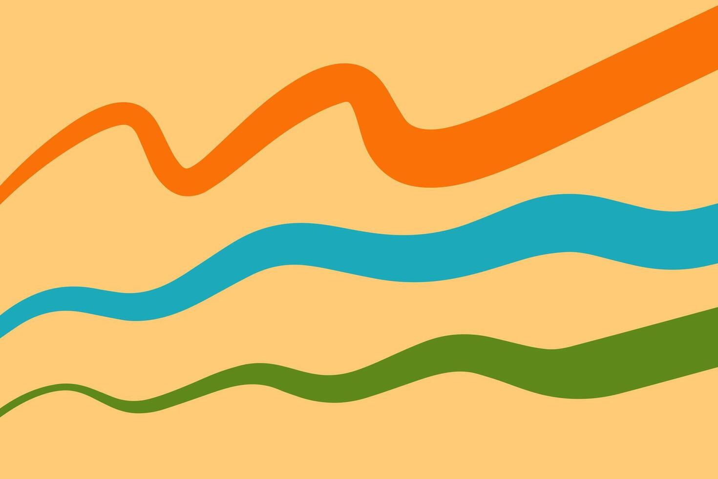 Colorful Wavy Lines on Warm Background vector