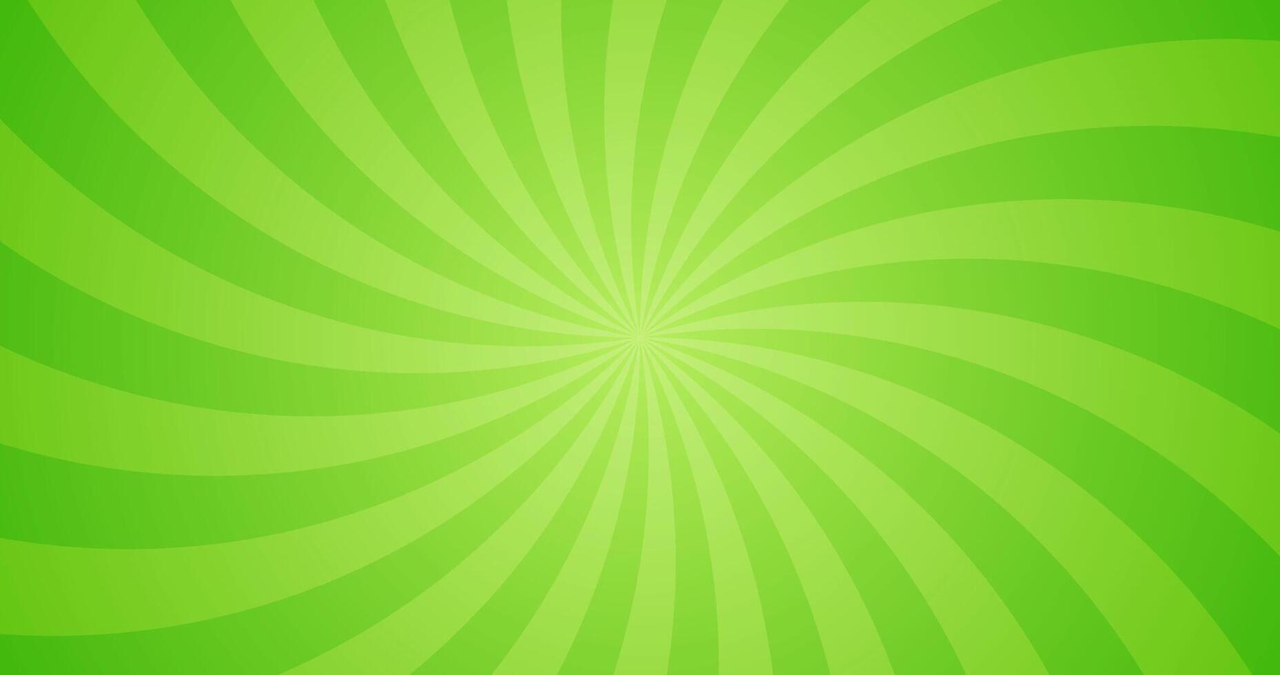 Simple Vibrant Gradient Green Swirl Radial Texture In Blank Horizontal Plain Background vector