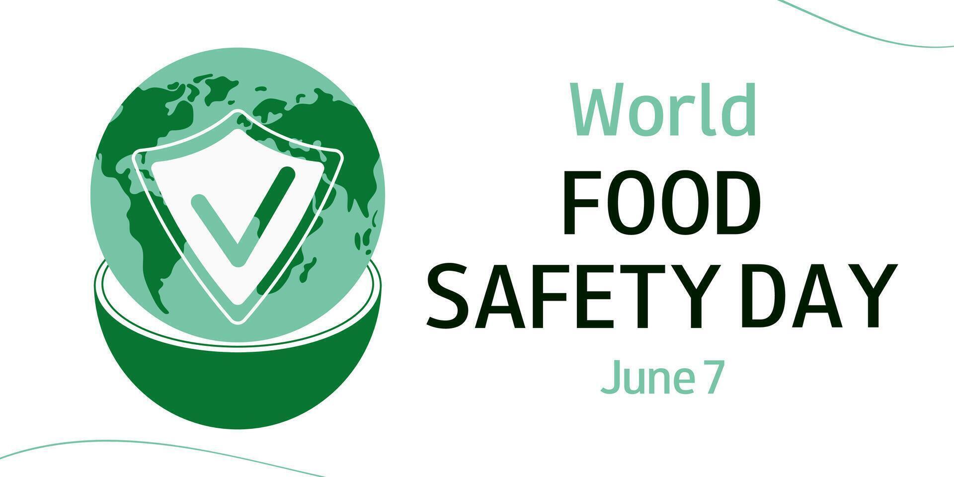 World Food Safety Day. June 7. Horizontal template for banner, greeting card, presentation, flyer. vector