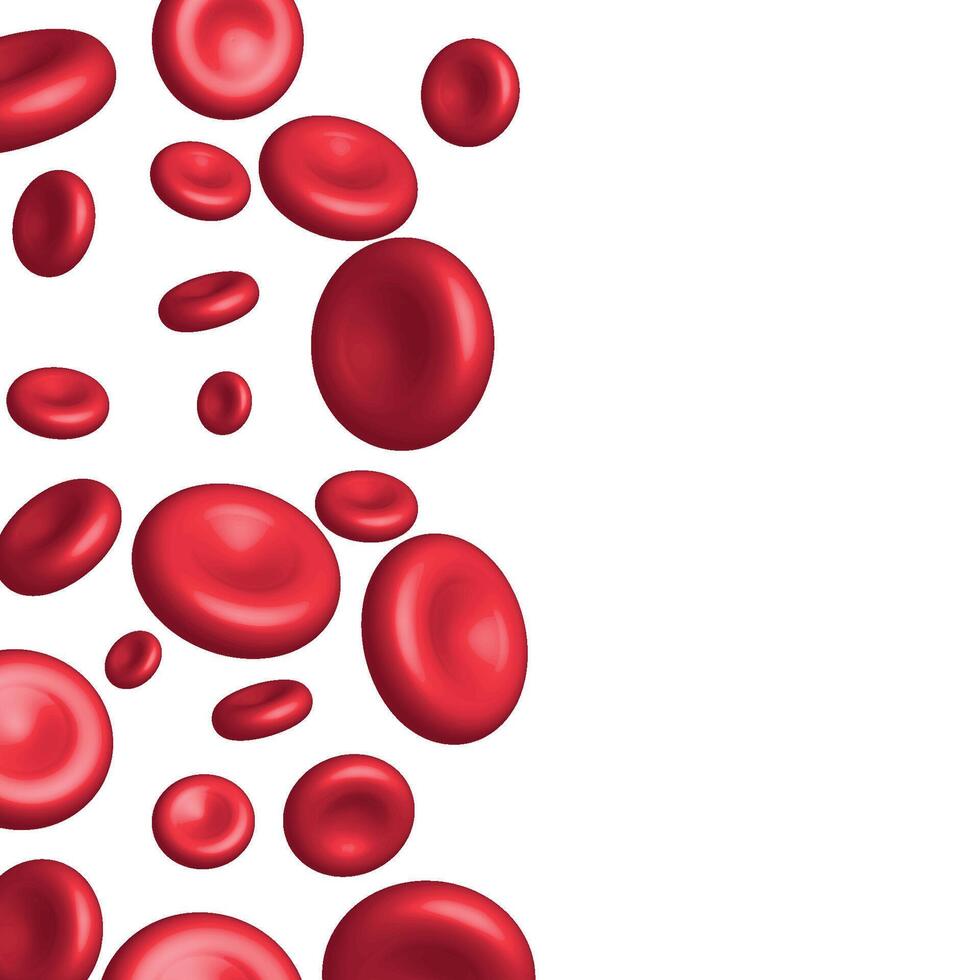 special design of red blood cells with copy space vector