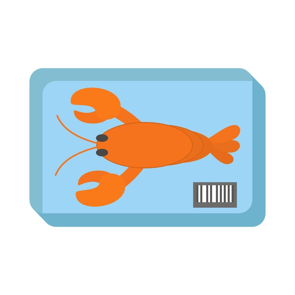 Grocery Food simple objects. Shrimp, chicken meat steak, salmon slice and salami. cartoon flat icon. vector