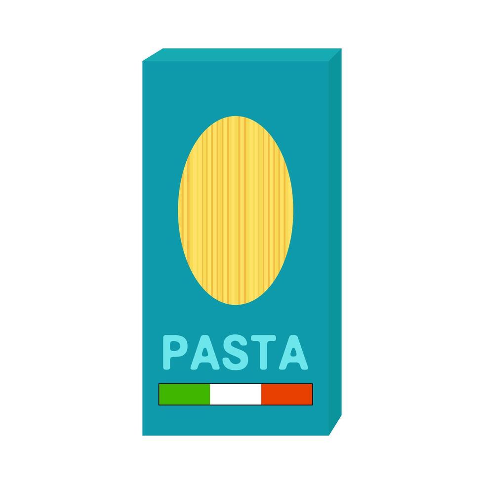 Grocery Food simple objects. Pasta or spaghetti. cartoon flat icon. vector