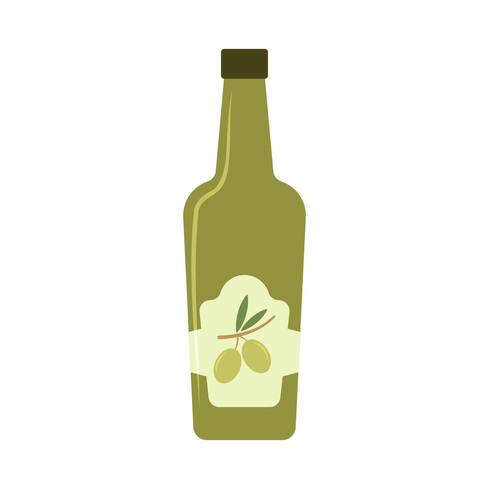 Grocery Food simple objects. Oil, sunflower oil and olive oil. cartoon flat icon. vector