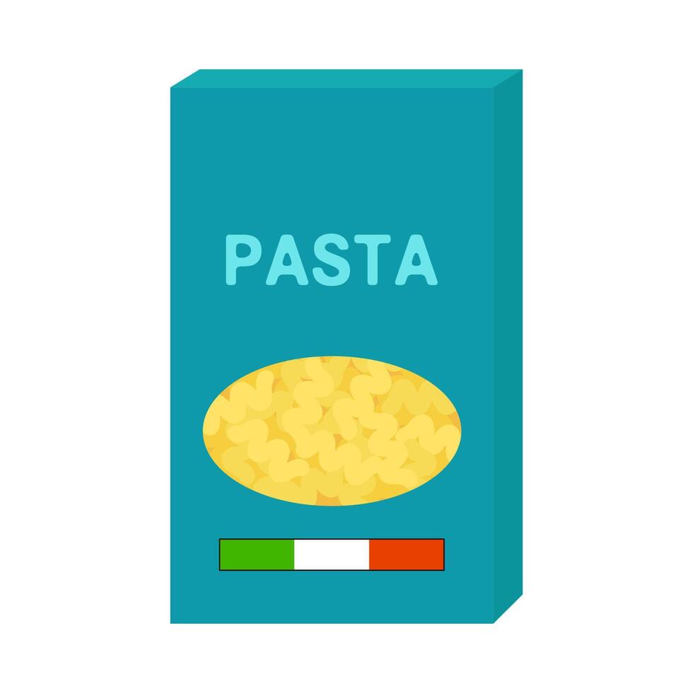 tienda de comestibles comida sencillo objetos. pasta o espaguetis. dibujos animados plano icono. vector