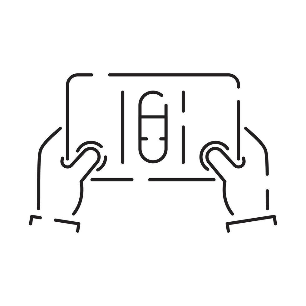games line icon. Game genres and attributes. Controller, joystick and computer. Game console. vector