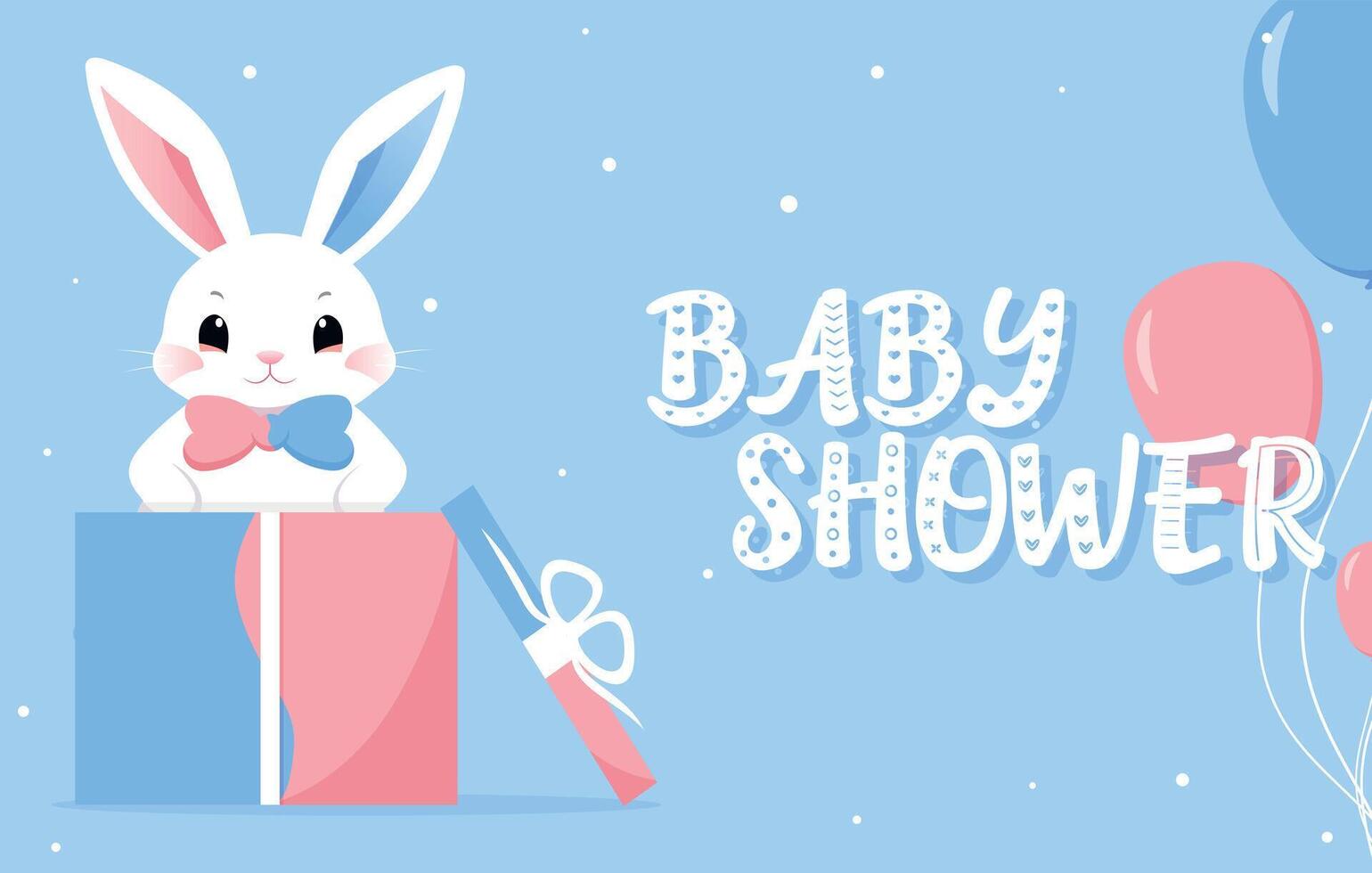 Baby Shower or gender party card. vector