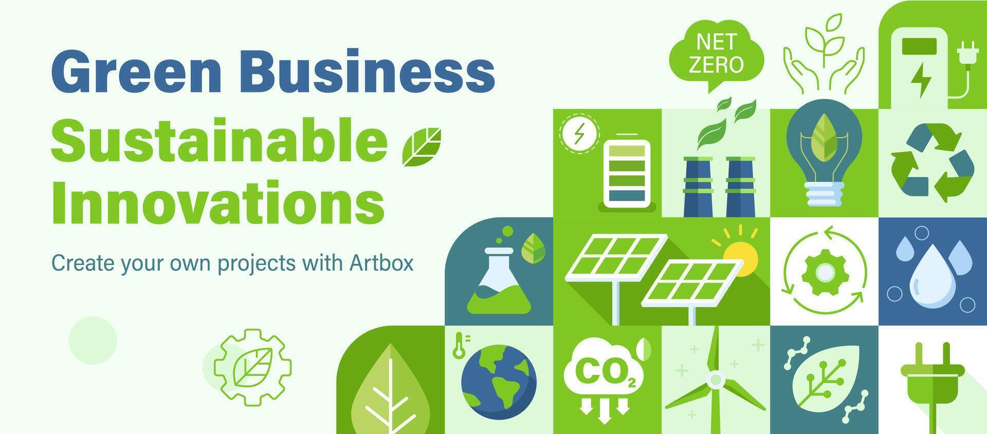 Green Business Sustainable Innovation Banner Background vector