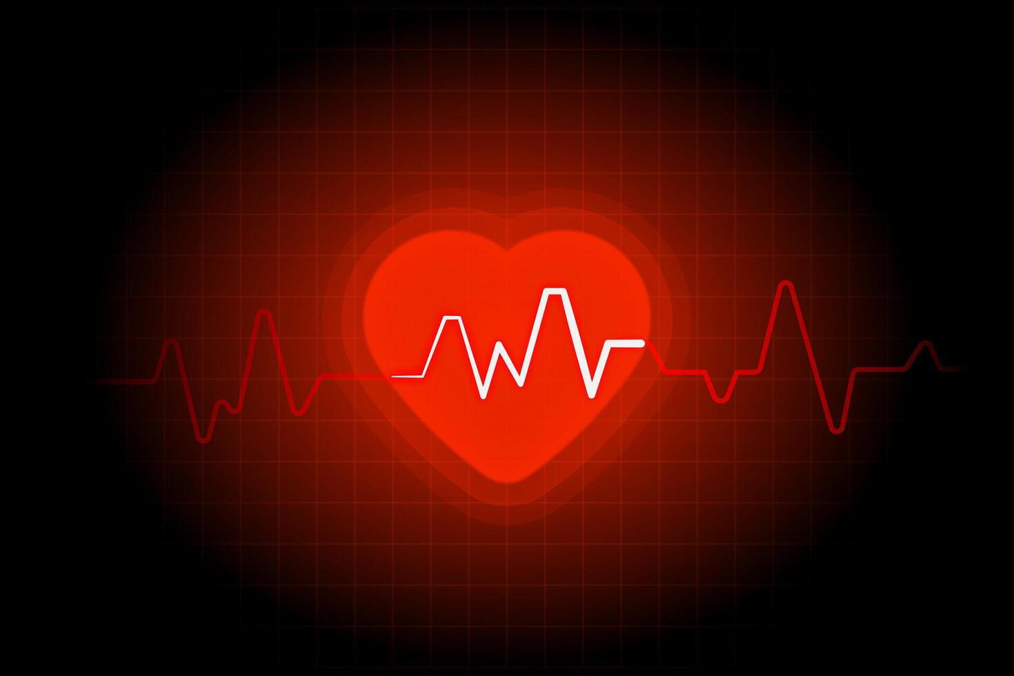 Heart pulse monitor with signal background vector