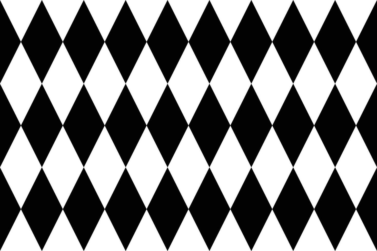 Rhombuses Black And White Pattern. Simple Rhombuses Checkered Pattern. vector