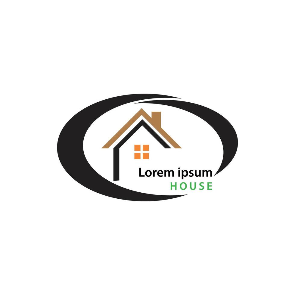 Modern real estate logo design and concept vector