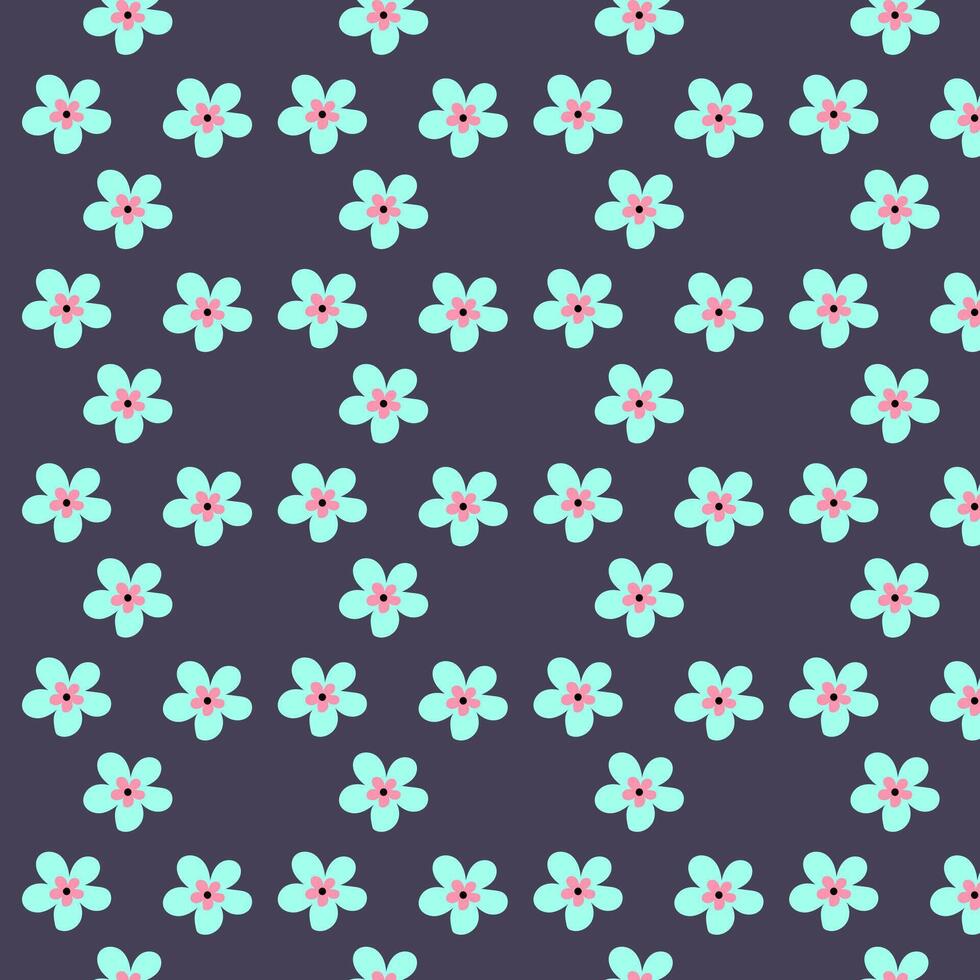 Ditsy print. Seamless. Floral pattern with small flowers. Elegant Colorful floral pattern for background, texture, fabric, wallpaper, wrapping paper, textile, clothing, print or others. vector