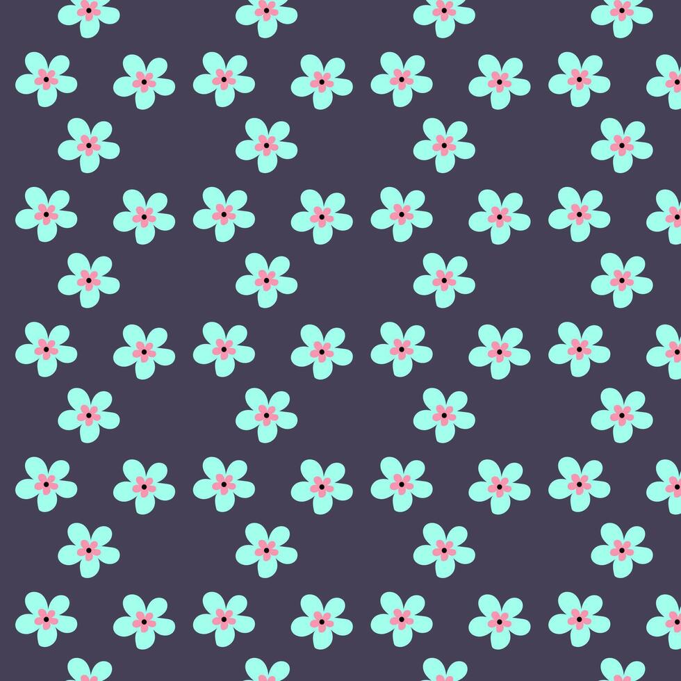 Ditsy print. Seamless. Floral pattern with small flowers. Elegant Colorful floral pattern for background, texture, fabric, wallpaper, wrapping paper, textile, clothing, print or others. vector