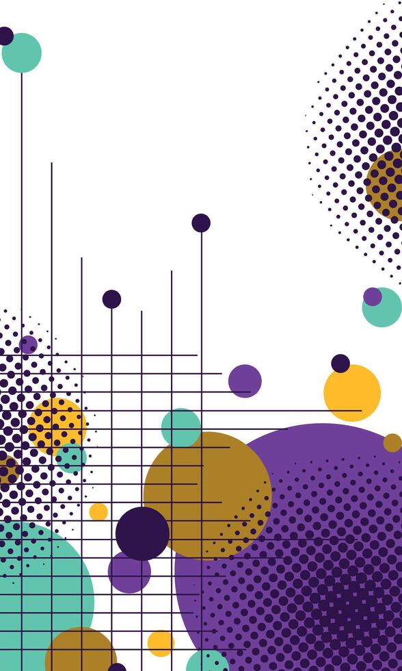 Vertical Background. Background with circles and lines. Technological base with high-tech digital data transmission system and computer-aided electronic design vector