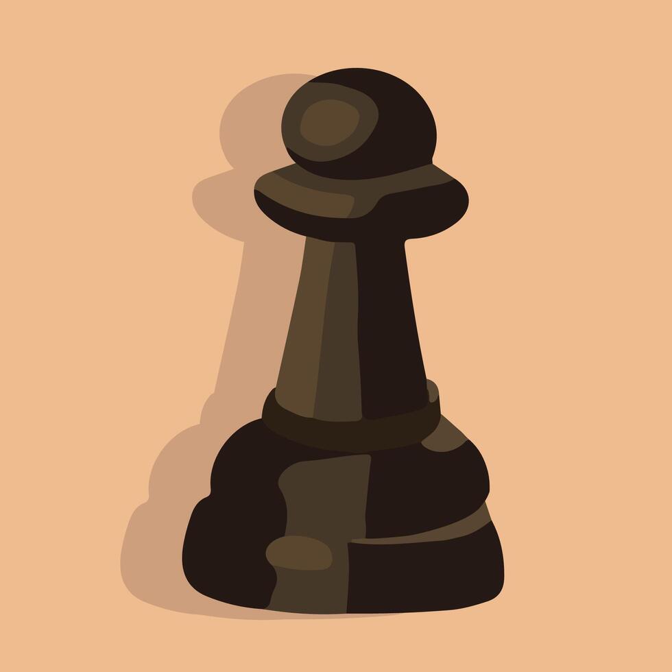 isolated illustration of chess piece pawn. vector