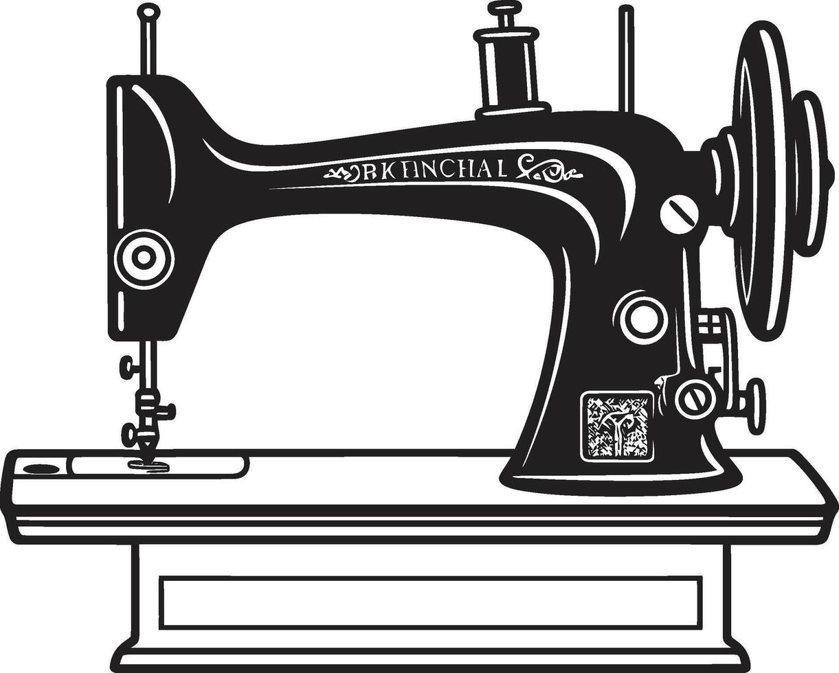 elegante adornos negro de coser máquina noir arte de la costura negro para a la medida de coser máquina en vector