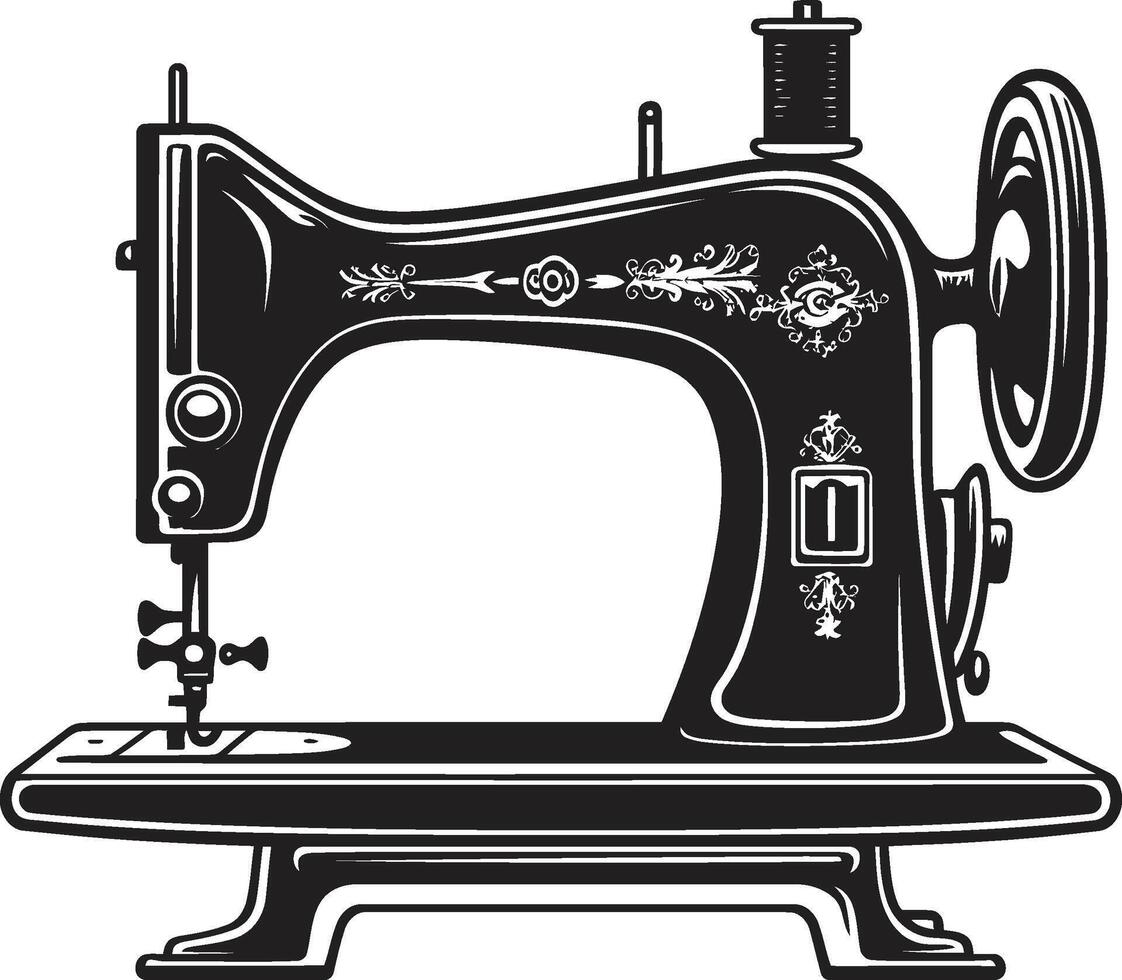 a la medida hilos negro para precisión de coser máquina noir costura ic negro de coser máquina emblema vector