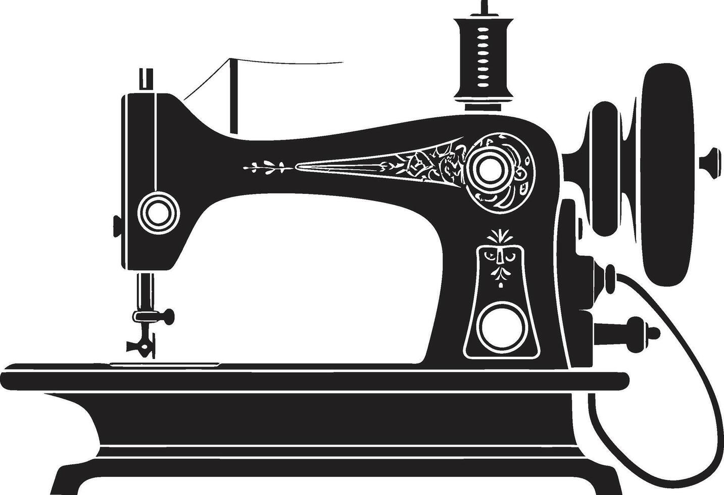 elegante grapadora elegante para negro de coser máquina precisión pintucks negro para astuto de coser máquina vector