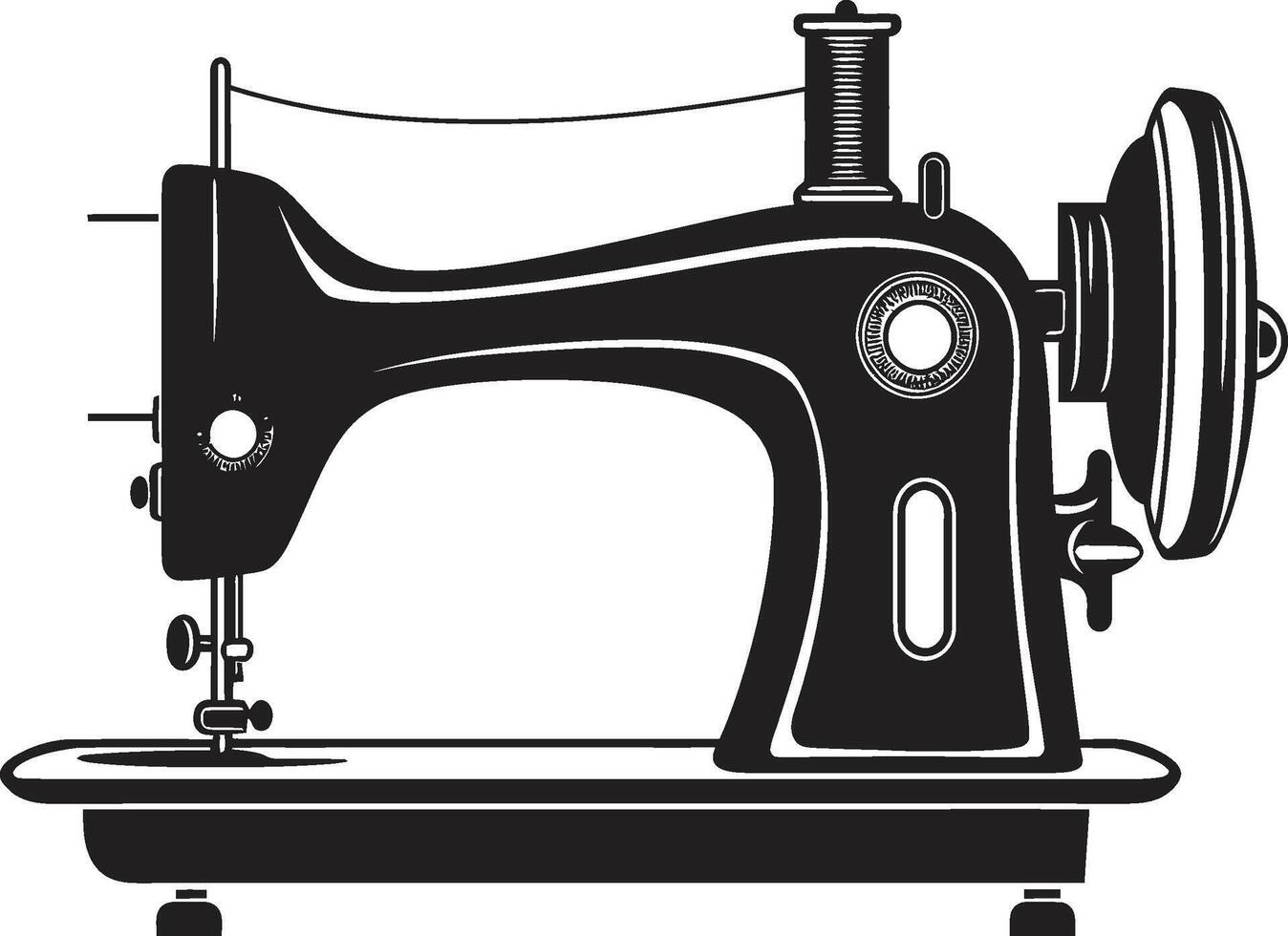 Monochrome Maker Black for Tailored Sewing Machine Needlecraft Noir Black for Sewing Machine Emblem vector