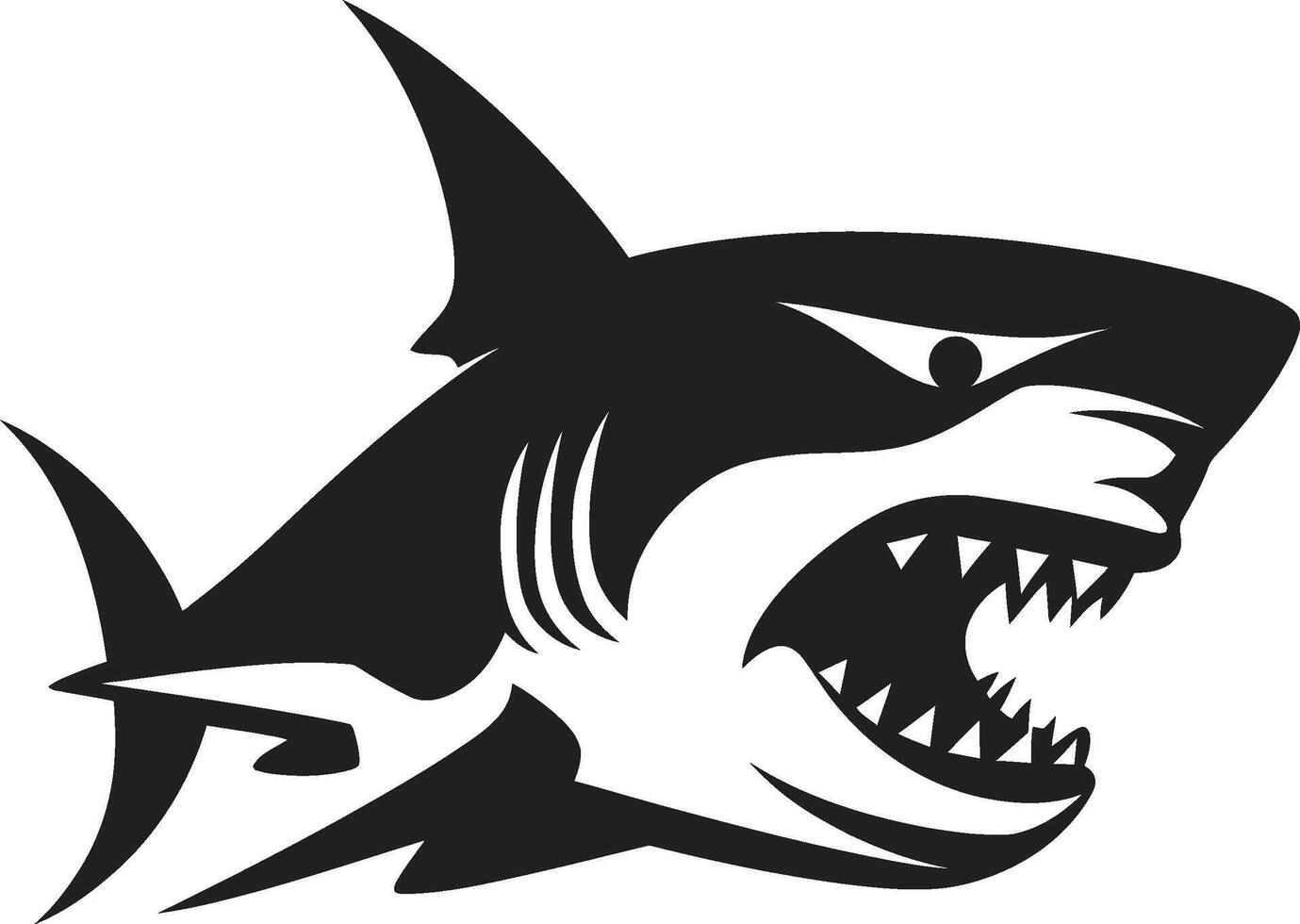 Oceanic Vigilance Black for Shark Emblem Sleek Swimmer ic Black Shark vector