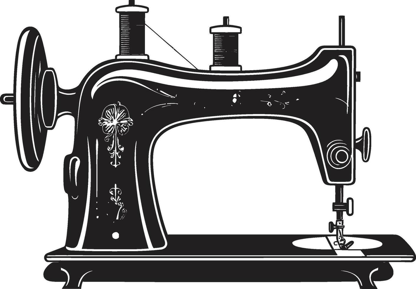 a la medida hilos negro para astuto de coser máquina monocromo maestría negro para de coser máquina vector