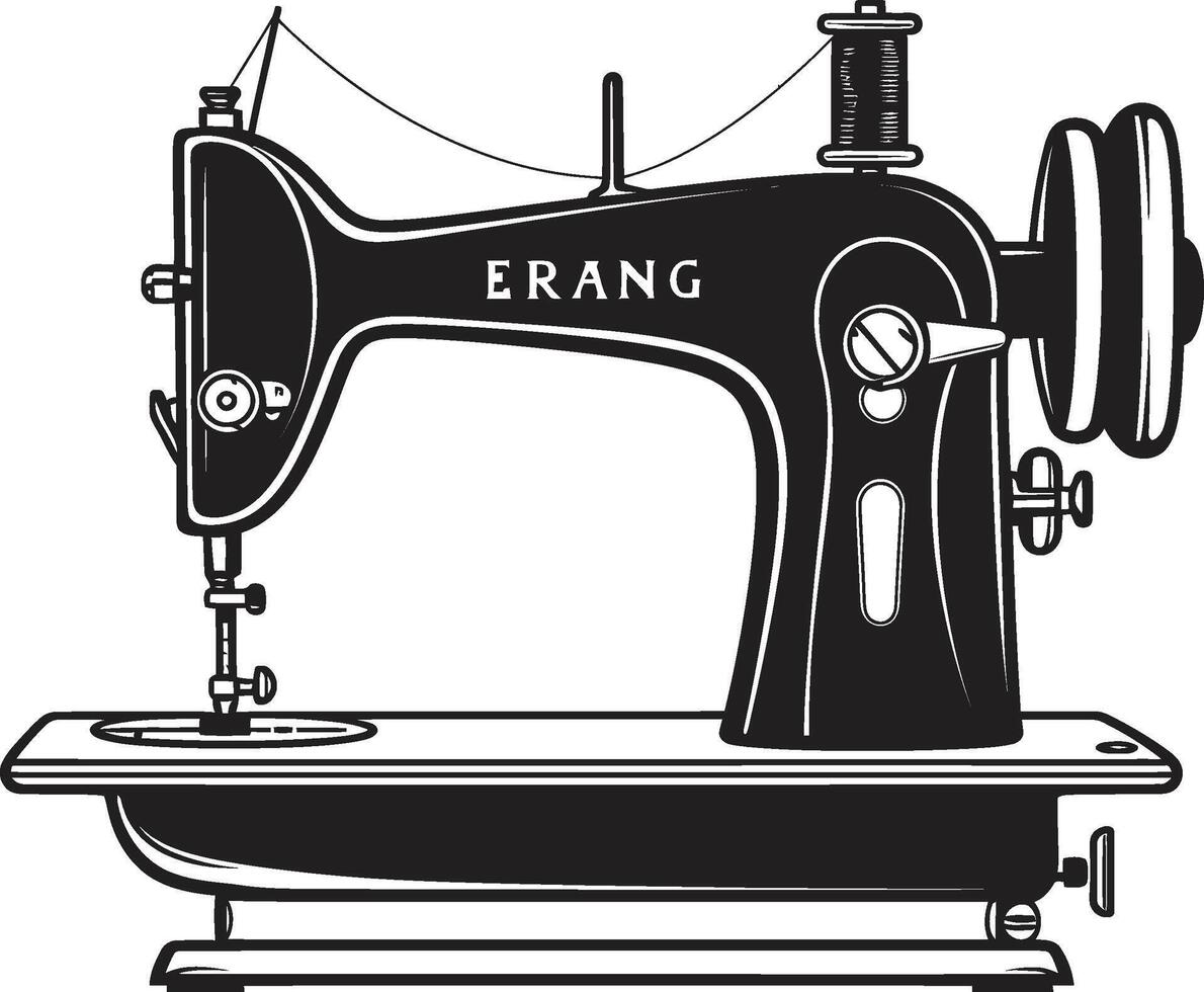 Elegant Embellishments Black Sewing Machine Noir Needlecraft Black for Sleek Sewing Machine in vector