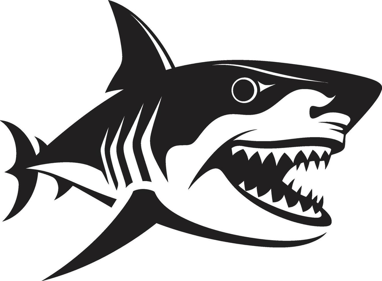 Dynamic Depths Elegant for ic Shark Predatory Majesty Black ic Shark in vector