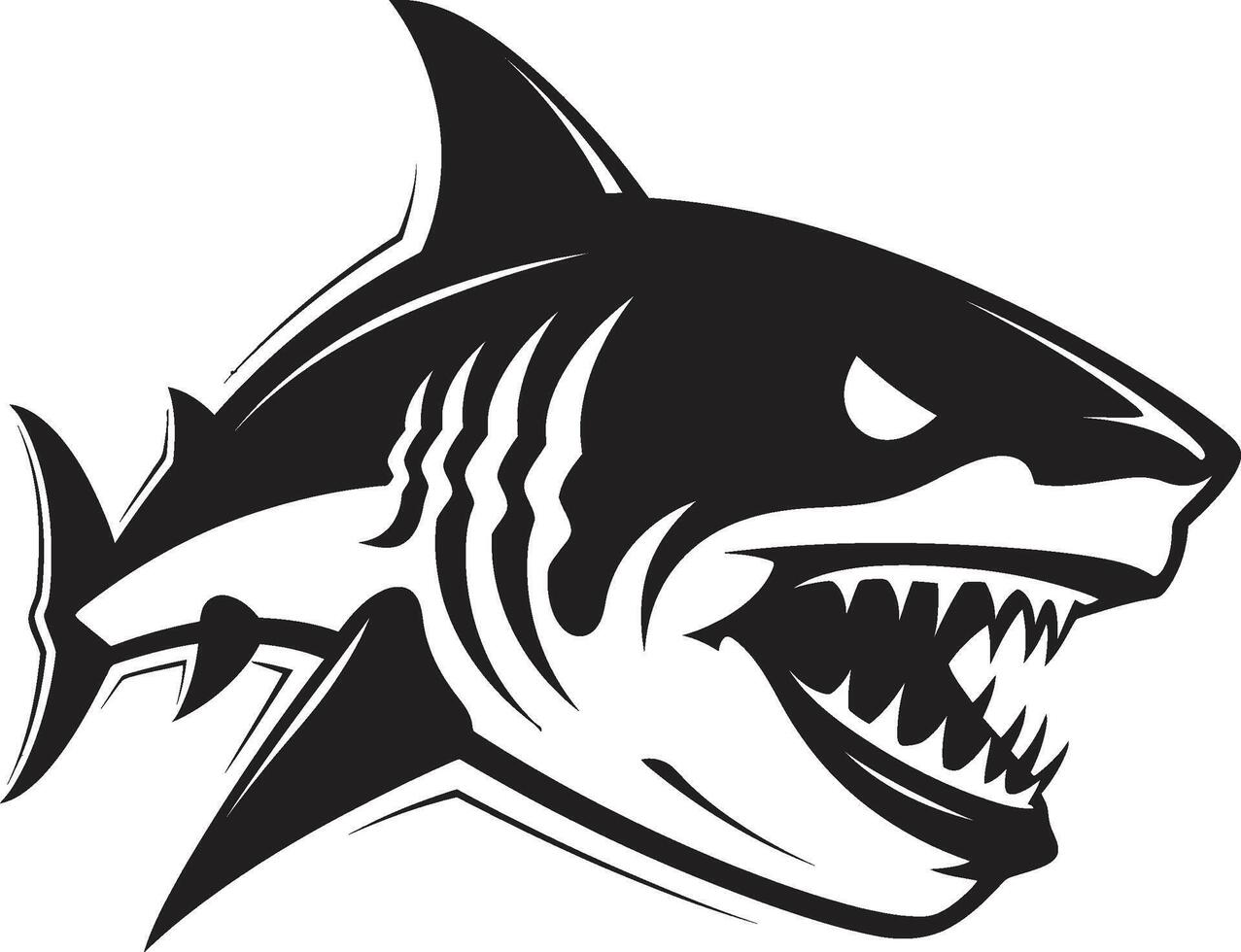 Oceanic Vigilance Black ic Shark Emblem Silent Hunter Elegant for Black Shark vector