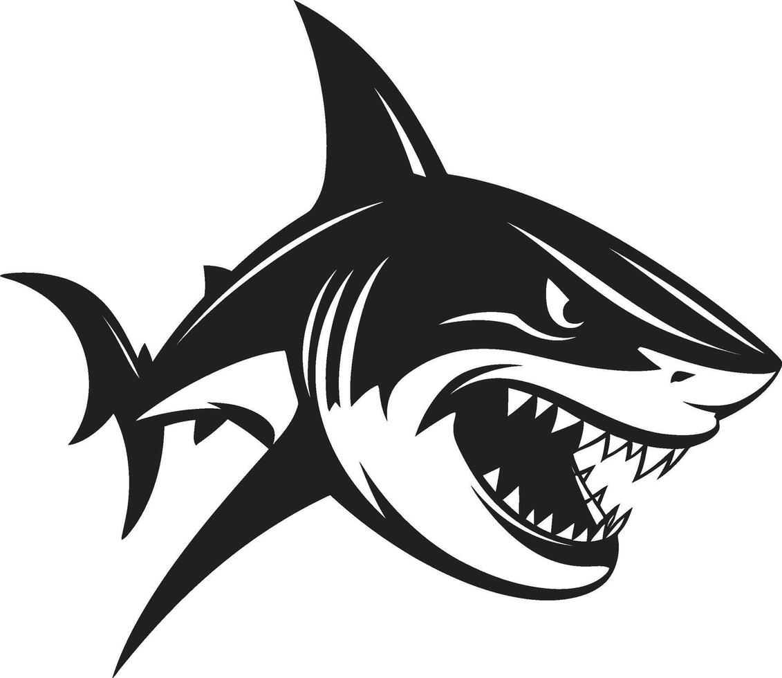 Marine Majesty Elegant for Black Shark Menacing Force Black for Shark vector