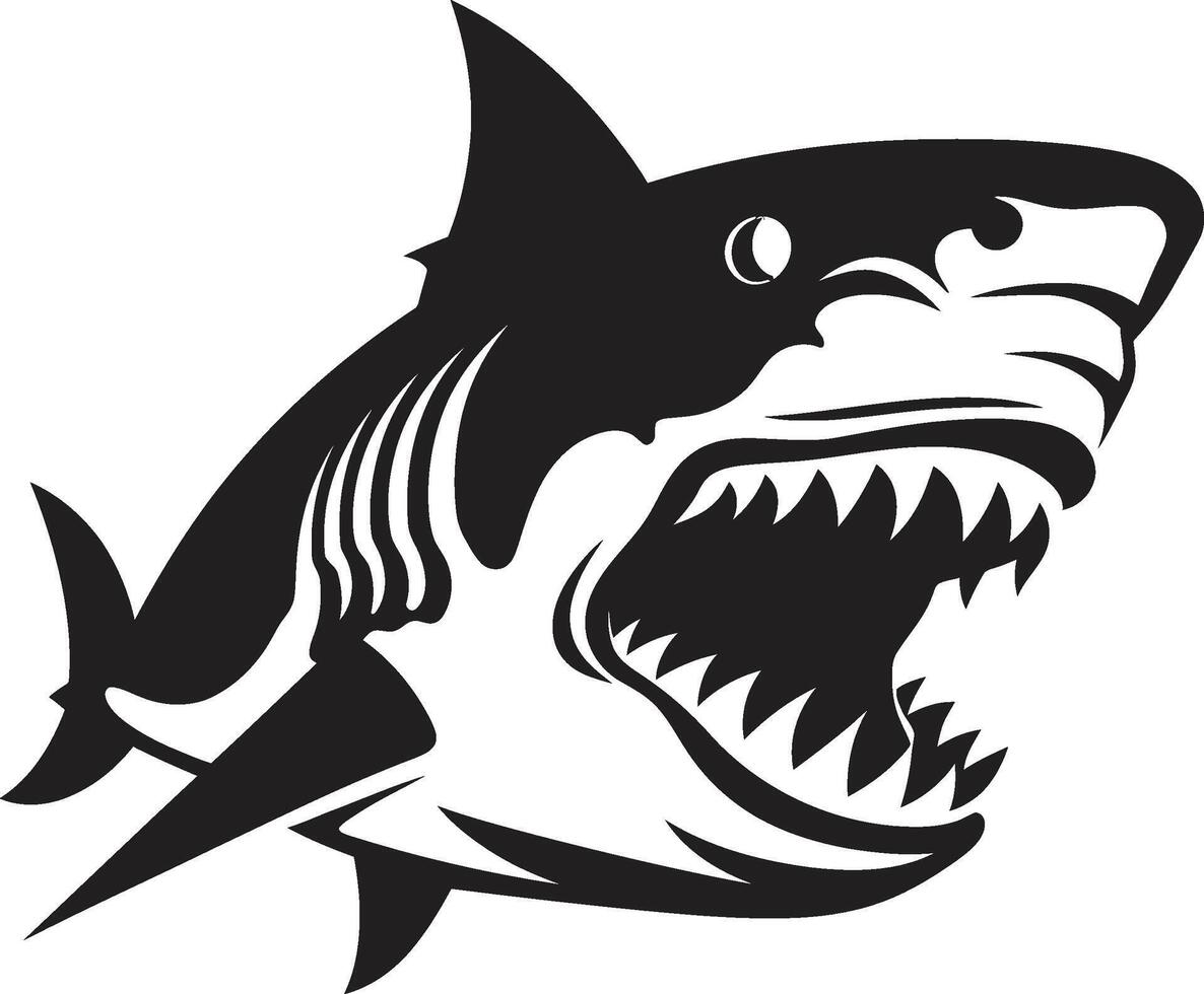 Silent Sea Ruler Elegant for Dynamic Shark Ferocious Fins Black for Black Shark vector