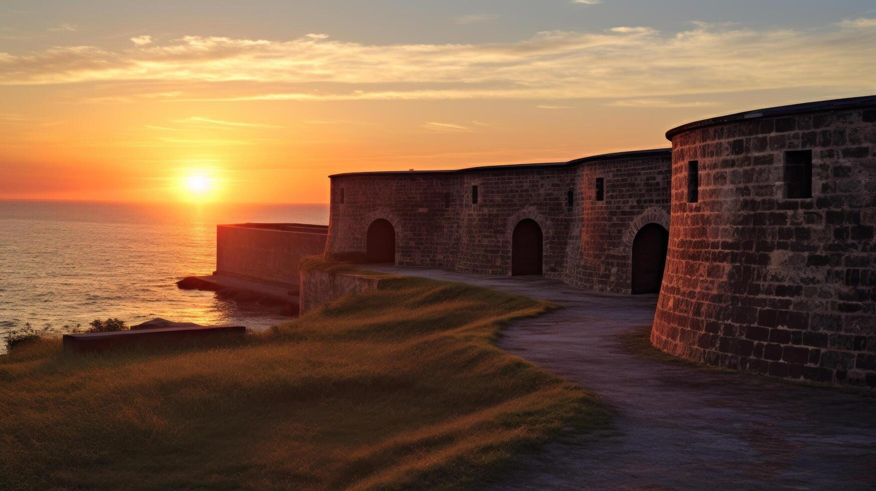 Citadel ramparts at dawn photo