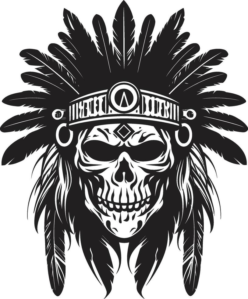 Mystical Heritage Tribal Skull Mask Lineart in Elegant Black Shamanic Essence Black ic for Tribal Skull Mask Lineart vector
