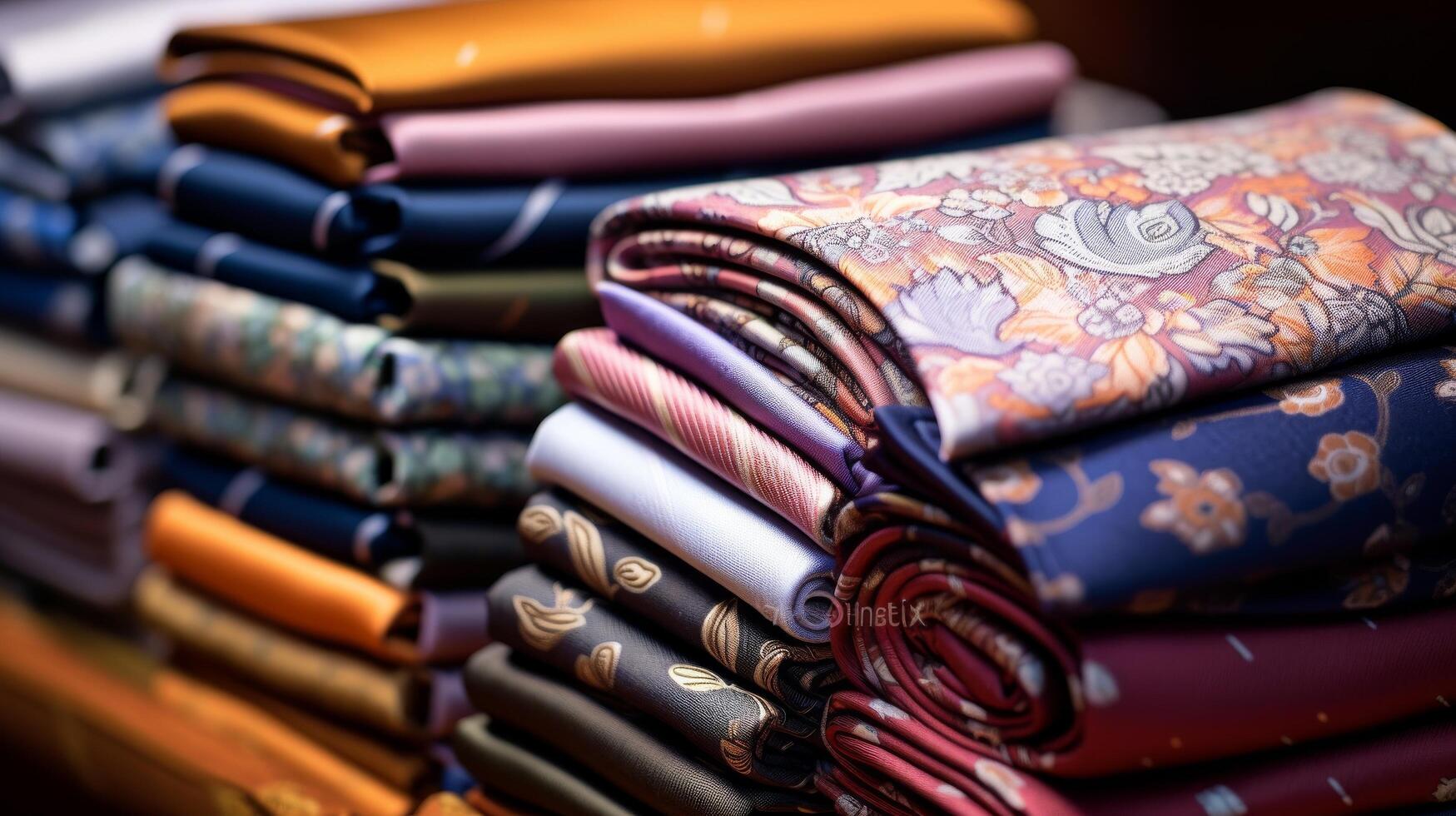 Stack of chic mens ties photo