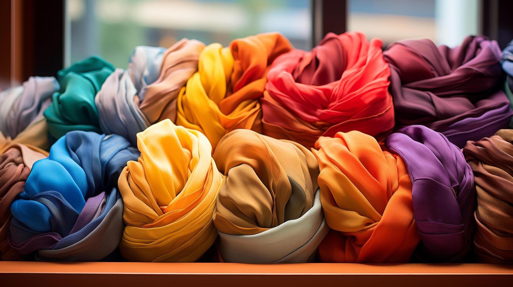 vibrante bufanda monitor en Tienda ajuste foto